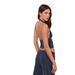 Women's Slim Fit Cropped Top Halter Neck Backless Casual Suit Solid Color Sexy European And American Style New 2025 Wholesale_ecoleips.com
