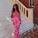 Women's European American Style Slip Dress Sexy Slim Fitting Waist Cinching Long Dress Elegant Bodycon Floral Vacation Style_ecoleips.com