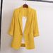 Women's Clothing Spring And Summer New Thin Cotton And Linen Suit Women's Casual Fashion Cotton And Linen Small Suit Large Size Jacket_ecoleips.com