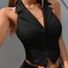 Women's Versatile Fashion V-Neck Halter Neck Vest Hot Girl Outerwear_ecoleips.com
