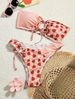 Women's Sexy Bikini Set Two-Piece Swimsuit for Beach And Pool Vacations Strawberry Print_ecoleips.com