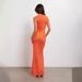 Summer 2024 New European And American Style Floral Print Long Sleeveless Sexy Sheer Slim Fit Bodycon Dress_ecoleips.com
