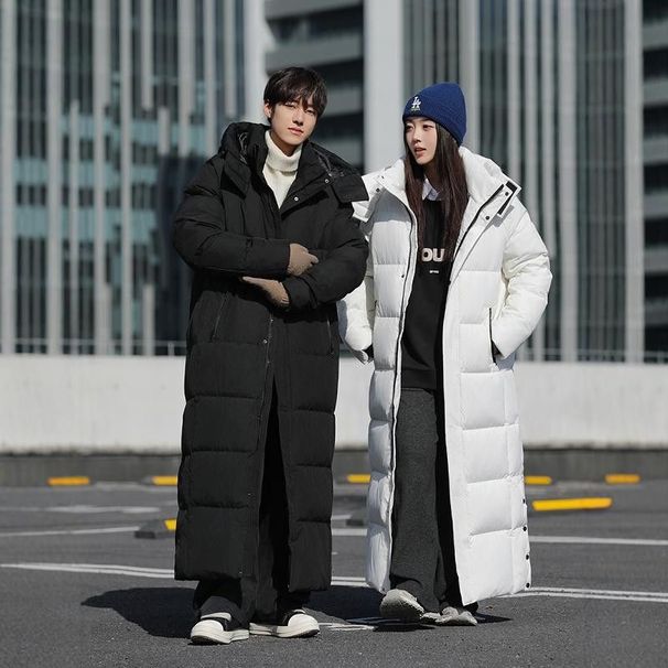 Unisex Thick Winter Coat over the Knee Extra Long down Jacket Versatile New Style for All Seasons_ecoleips.com