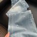 Women’s Light Blue Bow Embroidery High Waist Wide Leg Jeans, Casual Loose Denim Pants For Daily & Streetwear_ecoleips.com