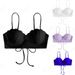 European American Style Bikini Swimsuit Top Gradient Shell Solid Color Push Up Design Hard Cup Women's Sexy Vacation Bikini_ecoleips.com