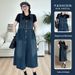 Summer New Korean Fashion Wear Base T-Shirt + Denim Strap 2-Piece Set Maternity Dress_ecoleips.com