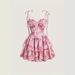 Women's Clothing Retro Red Double Layer Hem Dress Autumn Skirt _ecoleips.com