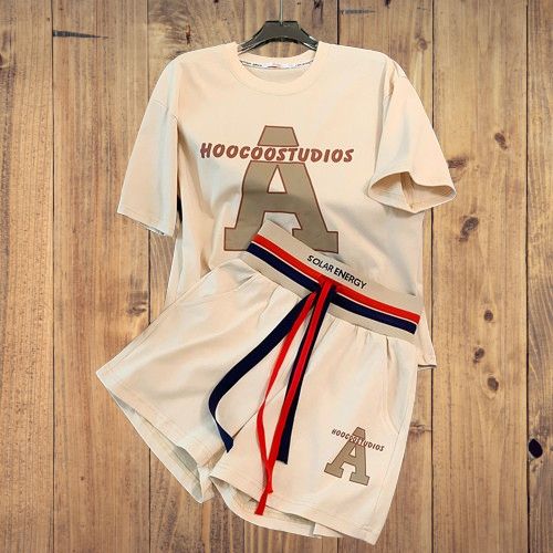 Women's Clothing Casual Sports Suit Summer Loose Shorts Short Sleeves Fashionable Running Two Piece Suit_ecoleips.com