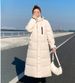 Oversized Knee-Length Puffer Coat – Thick Polyester Cotton Winter Jacket With Hood, 3D Embroidery For Women_ecoleips.com