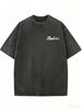 Women's Washed Effect Oversized Tee, Lightweight Crew Neck Summer Fashion Top_ecoleips.com