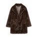 Women's Long Faux Fur Coat Casual Office Lady Street Style Spring/Autumn Outerwear_ecoleips.com