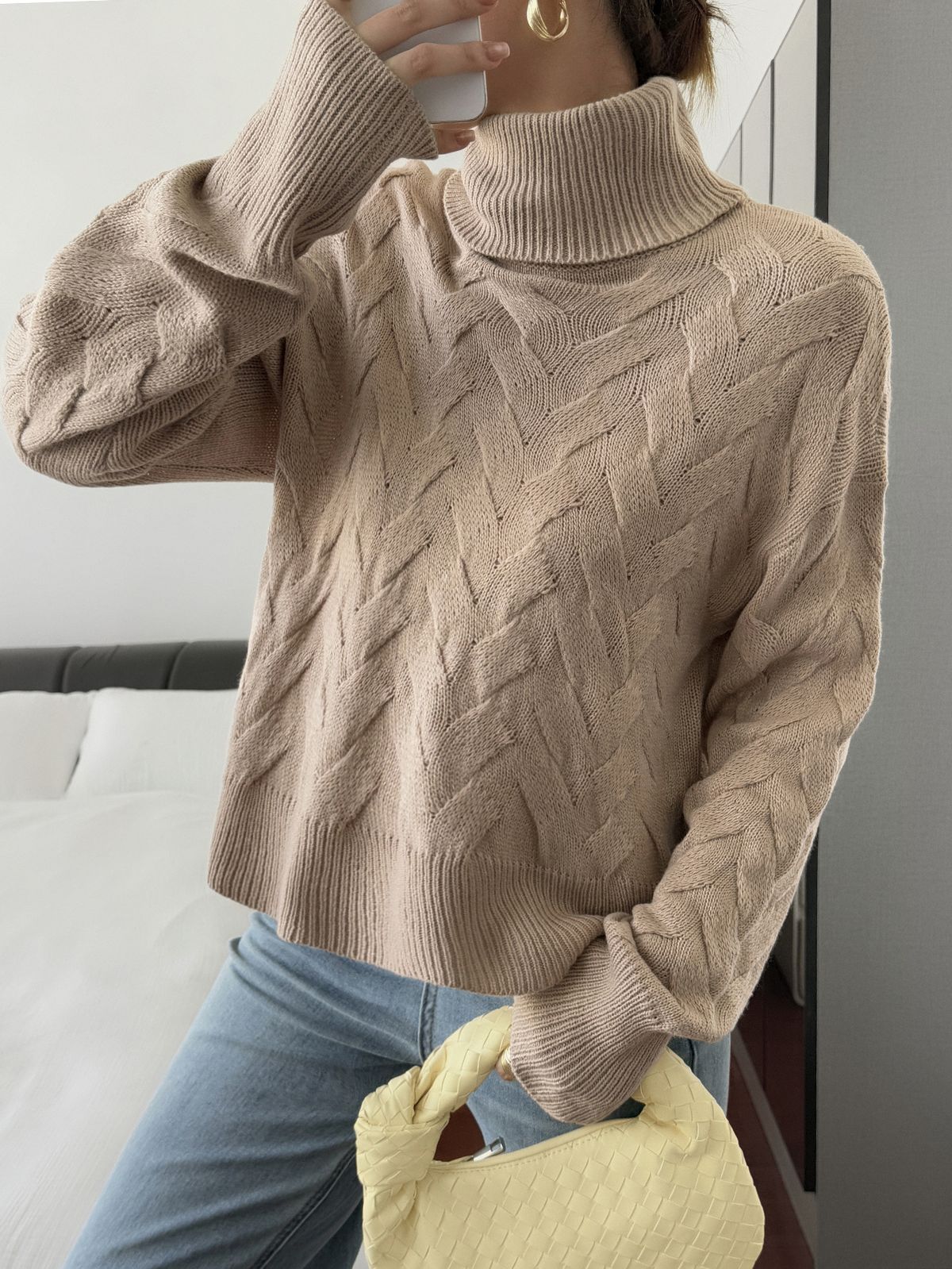Women's Clothing 2025 Autumn And Winter Casual Solid Color Woolen Long-sleeved Sweater_ecoleips.com