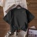 Women's Casual Round Neck Short Sleeve T-Shirt Multi-Color American Style Simple Fashionable Sports Top Solid Printed Loose Fit_ecoleips.com