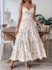 Women's Patchwork Belted Pasta Dress Summer Long Dress for Beach Vacation Seaside Casual Women's Clothing_ecoleips.com