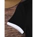 2025 Summer Black White Contrasting Color Match Casual Slimming Women's T-shirt Simple And Versatile Top_ecoleips.com