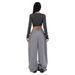 High Waist Drawstring Loose European And American Hot Girl Style Jazz Dance Hiphop Sports Pants For Women_ecoleips.com