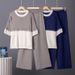 Women's Korean Style Color Block Knitted Set Trendy Pullover Fashion Spring Summer Niche Design Cross Border Trade_ecoleips.com
