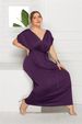 Women's Clothing New Sexy Solid Color V Neck Loose Swing Dress_ecoleips.com