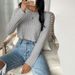 Voya International Best-selling Women's Casual Versatile T-shirt, Spring/summer Simple Commuter Solid Color Short Crop Top_ecoleips.com