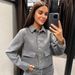 Trendy Women's Notch Lapel Jacket With Functional Pockets – Single-Breasted Slim-Fit Polyester Blazer For Spring & Fall_ecoleips.com