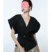 French-Inspired Asymmetric Vest – Single-Button Waist-Defining Blazer – Women’s Chic Sleeveless Top_ecoleips.com