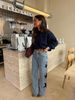Aria Basics European And American Cross-border Vintage Y2K Five-pointed Star Loose Straight-leg Jeans For Women, Casual Versatile_ecoleips.com