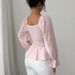 Women's Clothing Women's Style Long Sleeved Shirt U Neck Tie Waist Top New Autumn Design For Formal & Casual For Women_ecoleips.com