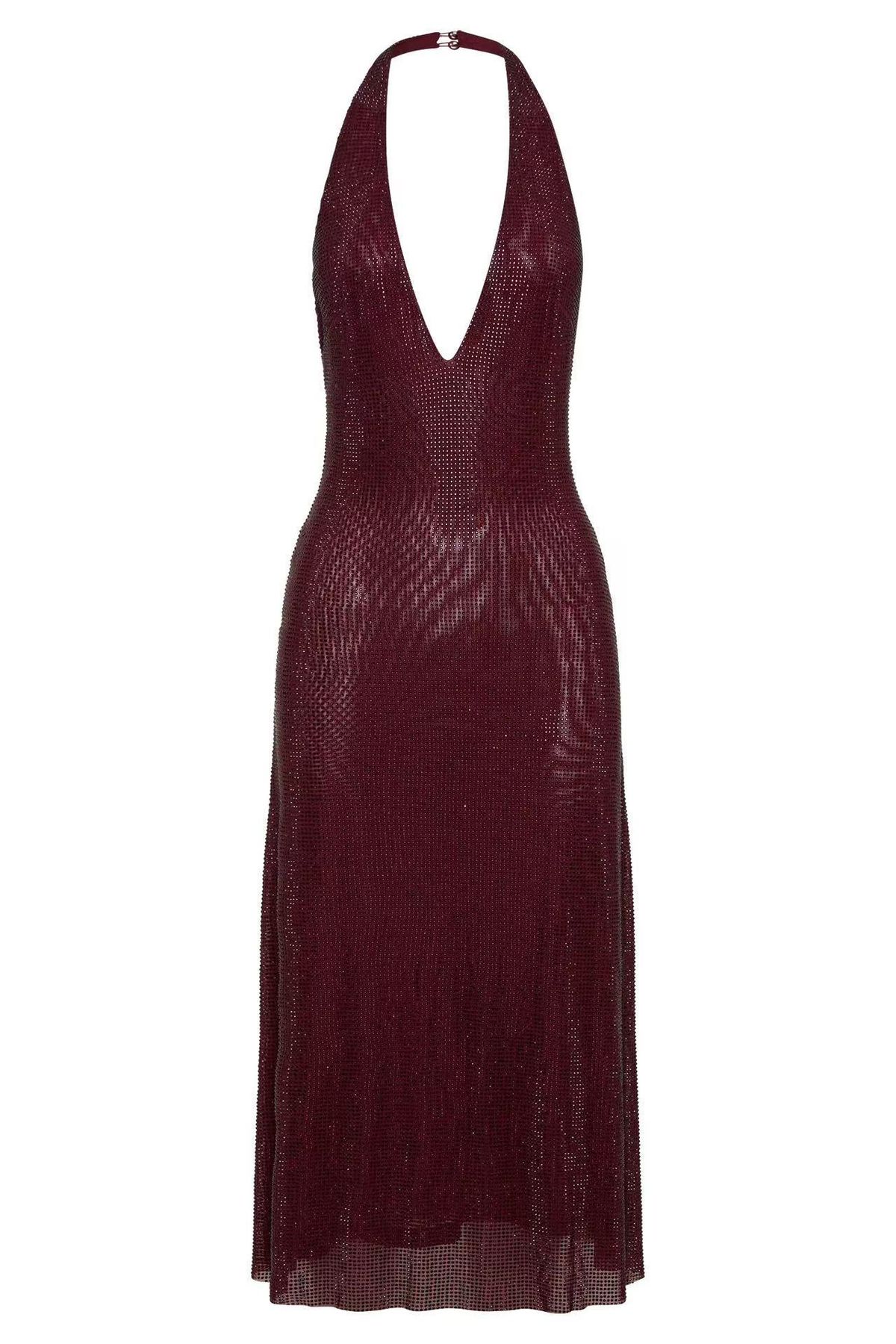 Women’s Clothing Glittery Look Fashion Sexy Deep V Neck Party Dance Sequined Suspender Dress Short Skirt Dress_ecoleips.com