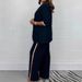 Foreign Trade New European And American Cross-Border Loose Lapel Striped Blazer Fashion Two-Piece Women's Suit_ecoleips.com