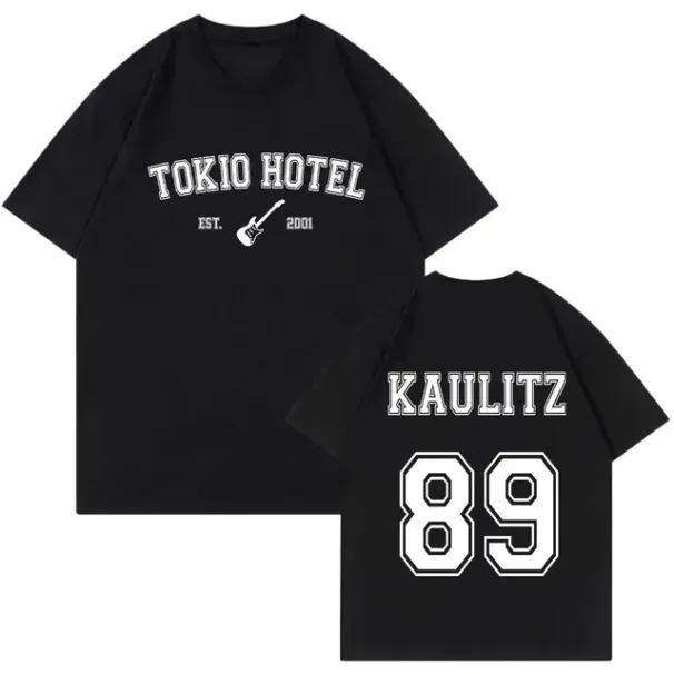 Rock Band Tokyo Hotel Monogram Print T Shirt Summer Street Casual Short Sleeve All-purpose T-shirt Men Women Cool Fashion Tees_ecoleips.com
