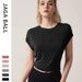 Jaga Ball Women's Lightweight Modal Short Sleeve Yoga Top - Loose Fit Breathable Workout Shirt For Gym, Running, Fitness_ecoleips.com