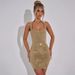 Women's Clothing Fashion Trend Hot Diamond Solid Color Sling Women Winter New Sexy Backless Sleeveless Generous Waist Dress_ecoleips.com