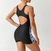 Women's High-Performance One-Piece Swimsuit Sexy Cutout Back Color Block Design Quick-Dry Polyester for Competitive Swimming And Beachwear_ecoleips.com