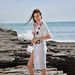 2025 New Cover Up Women's Hand Hooked Stitching Lace Up Knitted Beach Skirt Holiday Bikini Swimsuit Sun Protection Clothing_ecoleips.com