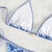 Women's Clothing Printed Fabric Two Piece Bikini Set With Laces Sexy Style Swimsuit For Vacation_ecoleips.com