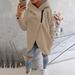 Women's Clothing Women's Long Sleeved Casual Black Hooded Jacket Sweatshirt With Front Pocket Zipper Hoodie_ecoleips.com
