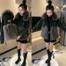 girl Girl Denim Parka For Women 2025 Winer New Fashionable Versaile Plus Size Inerne Celebriy Ho Syle Fur Coon Jacke_ecoleips.com