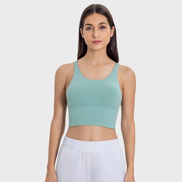 Women's Clothing New Beautiful Back Sports Bra Women's Backless Fitness Yoga Bra Thin Camisole Top Summer_ecoleips.com