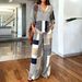 European And American Style Women's V Neck Top And Wide Leg Pants Set Casual Loose Two-Piece Spring Autumn Trendy Cross-Border Style_ecoleips.com