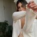European American Ins Style Slim Flared Long Sleeved Pleated Shirt for Women Sexy Hot Girl Top French Style 2024 New Summer_ecoleips.com