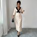 Elegant Short Sleeve Qipao Bodycon Dress – Women’s Slim Fit Cheongsam (Breathable & Stretchy) – Fall/Winter Fashion_ecoleips.com