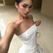 European And American Style 2025 New Splicing Sequined Tube Top White Sleeveless Slim-fitting Design Sense One-word Collar Sexy Summer Woman_ecoleips.com
