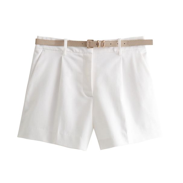 Aria Basics Aria Basics 2024 Summer New Women's European And American Style Belted Casual Fashion Versatile Shorts 8372104_ecoleips.com