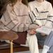 girl Korean Soft Cozy College Style Sweater For Women, New Autumn And Winter Striped Knit Pullover, Round Neck, Outerwear Top_ecoleips.com