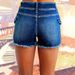 Women's Clothing Elastic High Waist Washed Women's Denim Shorts Denim Shorts Women_ecoleips.com