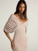 Mozision Women Off-shoulder Ruched Sexy Maxi Dress Elegant Deep V Neck Draped Sleeve Bodycon Club Party Long Dresses Female_ecoleips.com
