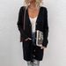 Elegant Longline Cardigan For Women - Soft Deer Fleece Fabric, V-Neck, Belted Waist, Pockets, Versatile Fall & Winter Layering Piece_ecoleips.com