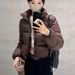 Off-Season European Kendall Jenner Style Short High-Waisted Thickened Down For Women 2025 New Small Size Puffer Jacket_ecoleips.com