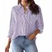 Women's Classic Striped Shirt Long Sleeved Button down Collared Office Work Top with Cuffs_ecoleips.com