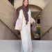 Bohemian Floral Print Long Dress With Puff Sleeves – Loose Fit Muslim Women's Maxi Dress For Autumn, Polyester Fabric_ecoleips.com